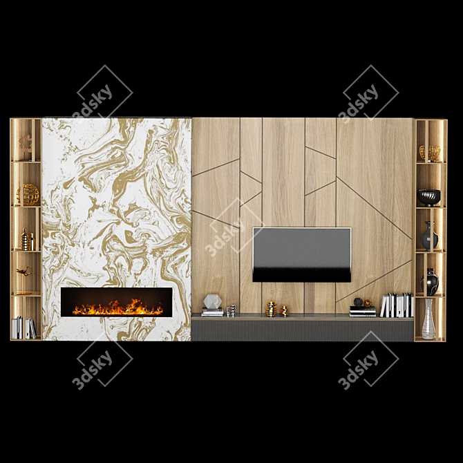 Modern TV Stand: Stylish & Spacious 3D model image 1