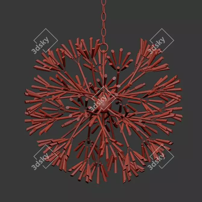 Luminous Luna Crystal Pendant 3D model image 2