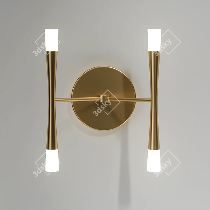 Luxury Gold Wall Lamp: Club Collection 3D model image 2