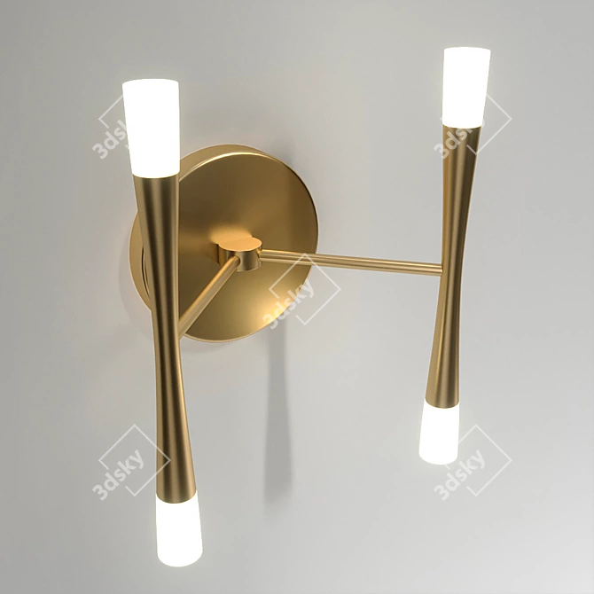 Luxury Gold Wall Lamp: Club Collection 3D model image 4