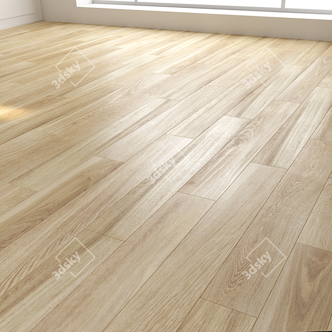 Sherwood Honey Parquet: Multi-Texture Flooring 3D model image 1