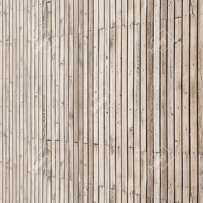Vintage Timber: High-Res Textured Planks 3D model image 2