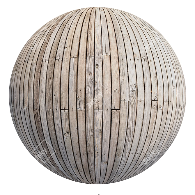 Vintage Timber: High-Res Textured Planks 3D model image 4