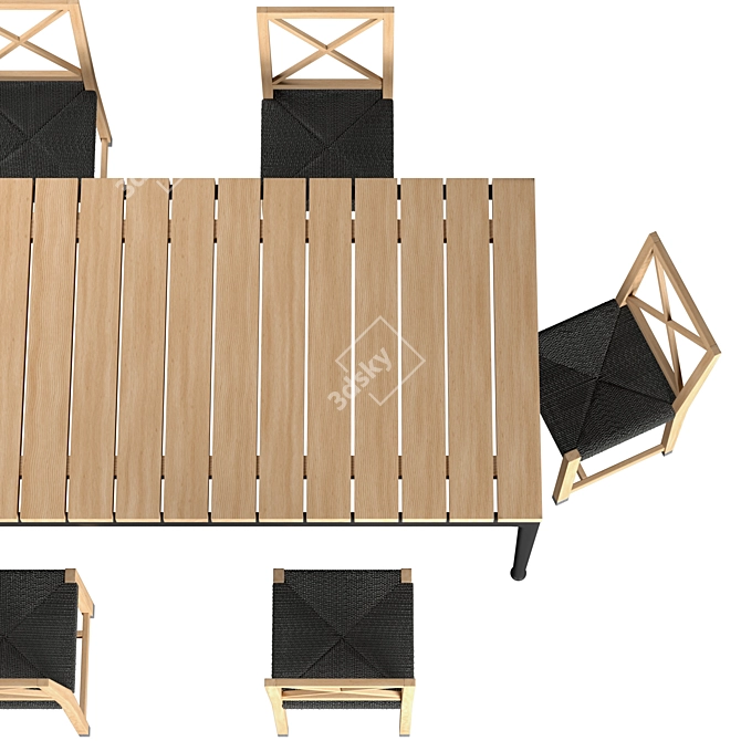 Modern Outdoor Dining Set: Flexform Pico Moka 3D model image 4