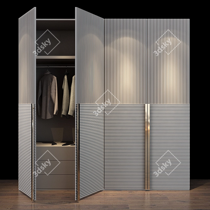  Modern Wooden Cabinet 3D model image 1