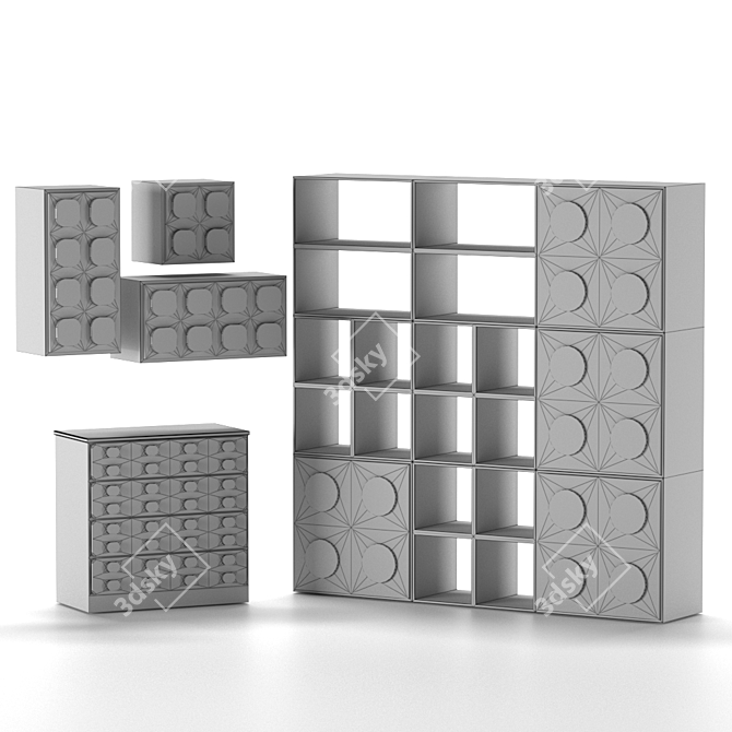 Lego-inspired Nursery Furniture 3D model image 3