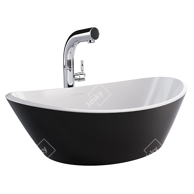 Amalfi 55 Countertop Basin and Tubo 16 Mixer 3D model image 1