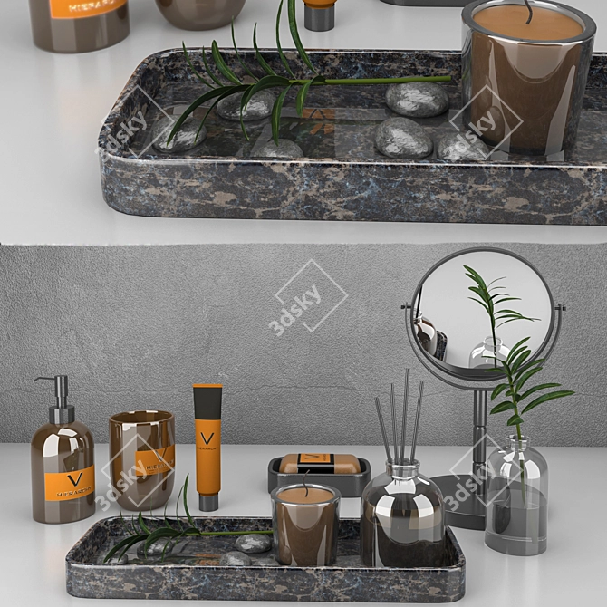 Luxury Bathroom Set: High-Res Textures, V-Ray 3D model image 1