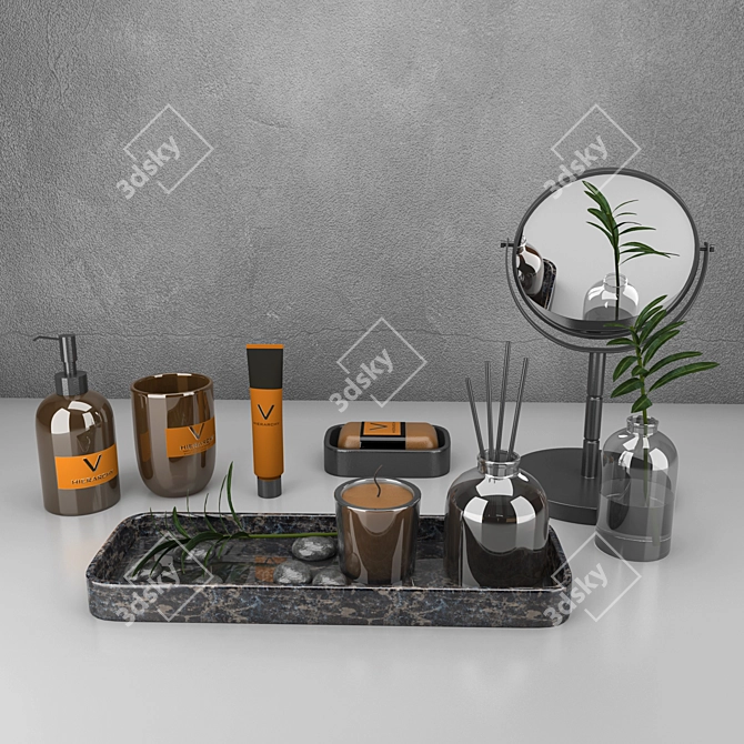 Luxury Bathroom Set: High-Res Textures, V-Ray 3D model image 2