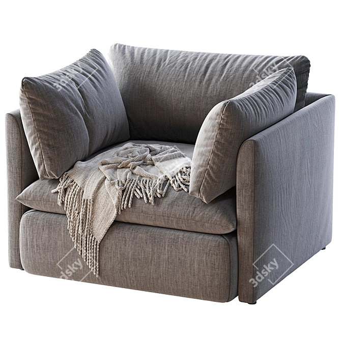 Cozy Haven Armchair 3D model image 1