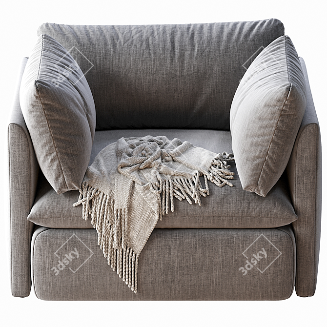 Cozy Haven Armchair 3D model image 2