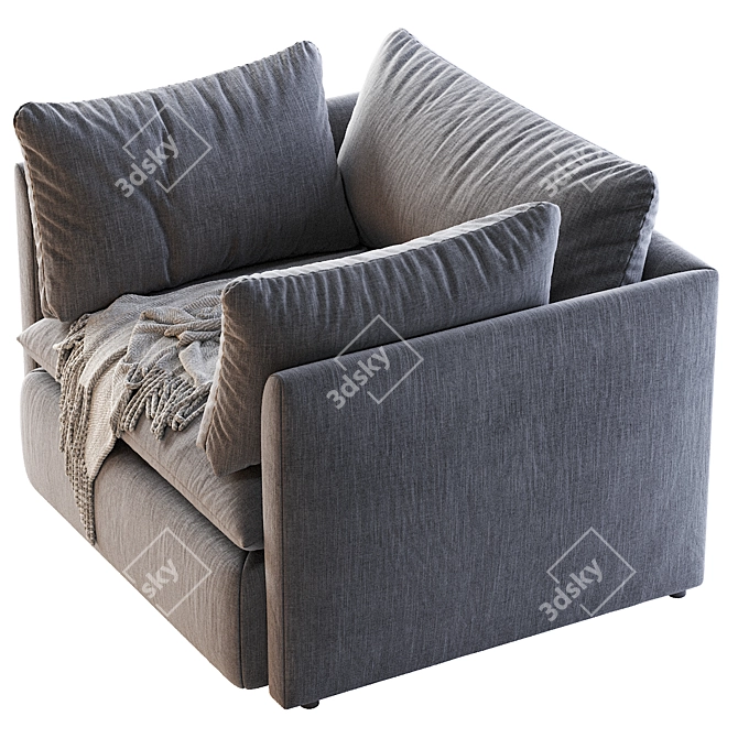 Cozy Haven Armchair 3D model image 3