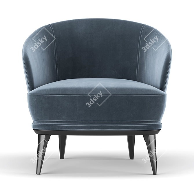 Elegant Amy Armchair 3D model image 2