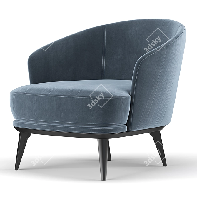 Elegant Amy Armchair 3D model image 3