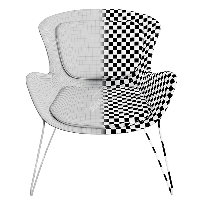 Elegant Meghan Armchair: Stylish Comfort 3D model image 5