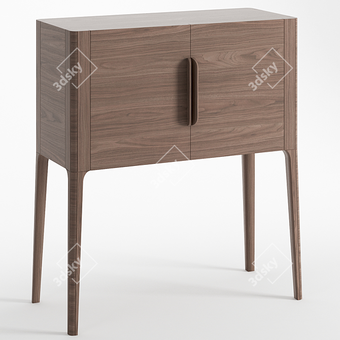 Toffee Bar Chest: Stylish and Spacious 3D model image 1