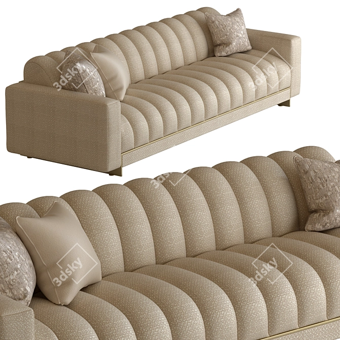 Caracole Well-Balanced Sofa: Sleek & Spacious 3D model image 2