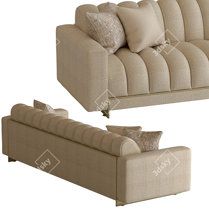 Caracole Well-Balanced Sofa: Sleek & Spacious 3D model image 3