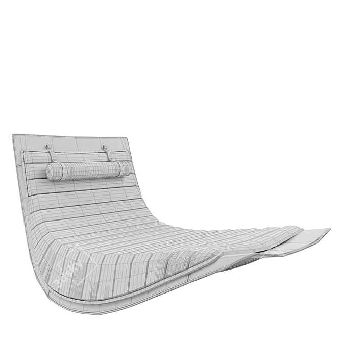 Zanotta Rider: Elegant Tilting Lounge Chair 3D model image 4
