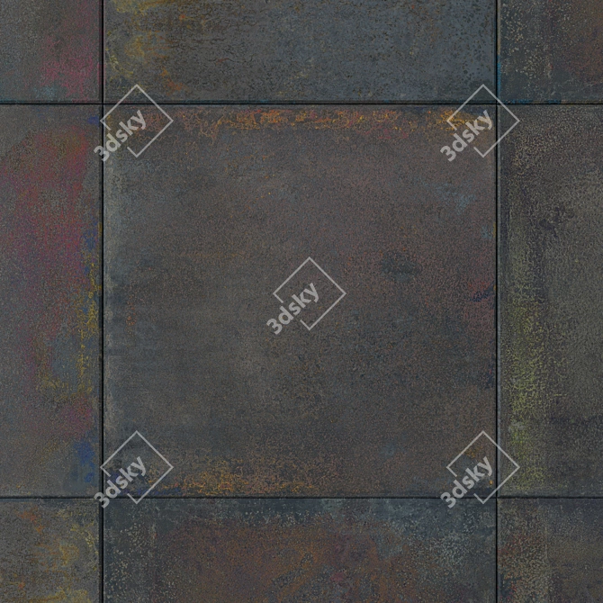 Iron Denim Stone Set Tile 3D model image 2