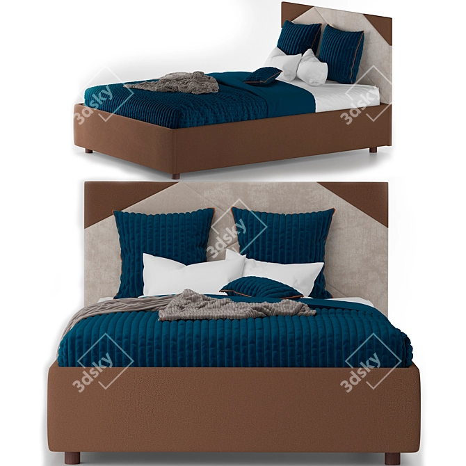 Alba New Bed: Stylish and Comfortable 3D model image 2