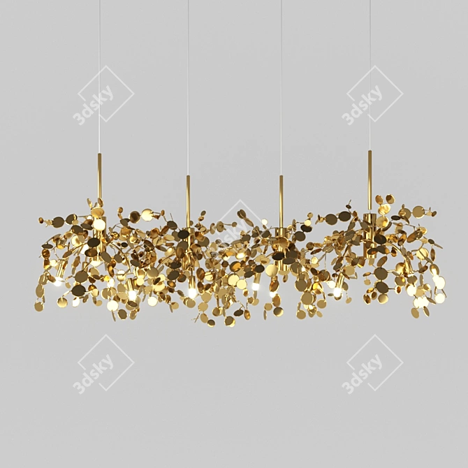 Terzani 40.2061 Gold Pendant Light 3D model image 1