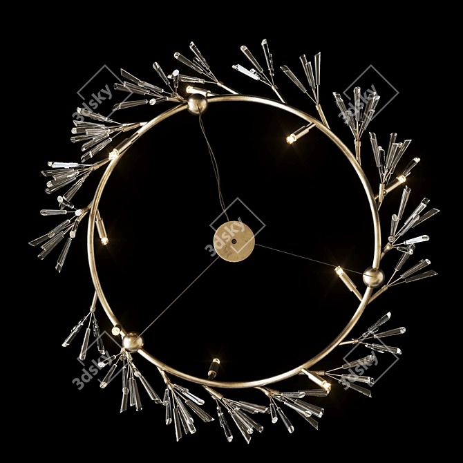 Luna Crystal Branch Chandelier 3D model image 2