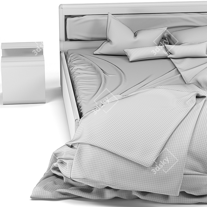  Contemporary Silver Sleeping Haven 3D model image 4