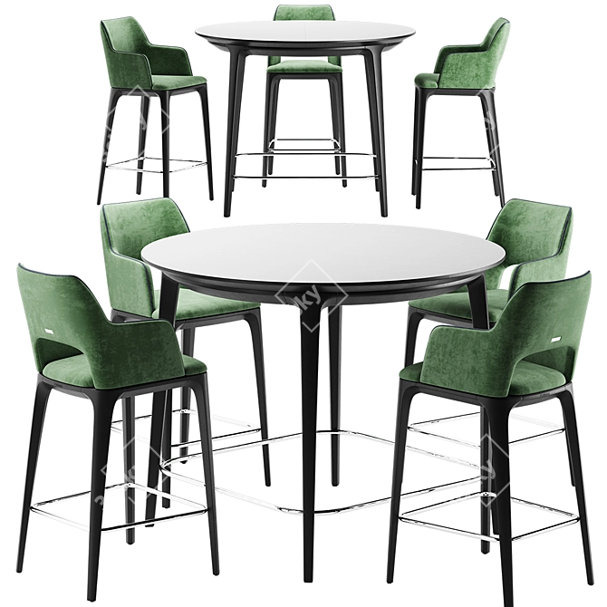 Furman Chair Bar Table 3D model image 1