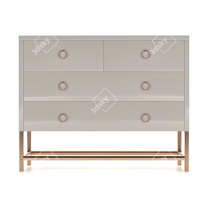 Classic Chest of Drawers 3D model image 2