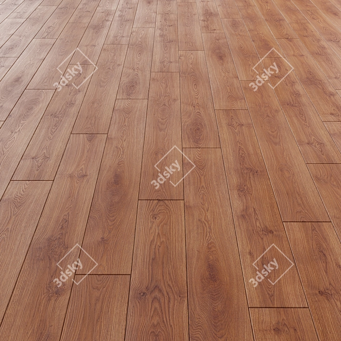 Title: Versatile Laminate Flooring in 3 Stunning Designs 3D model image 2