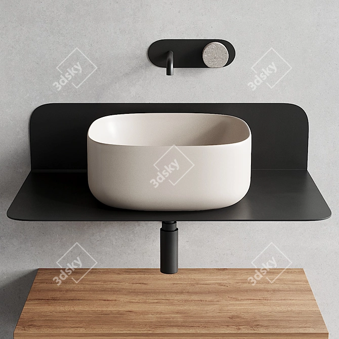 Scarabeo Plana Vanity Unit Set 3D model image 3