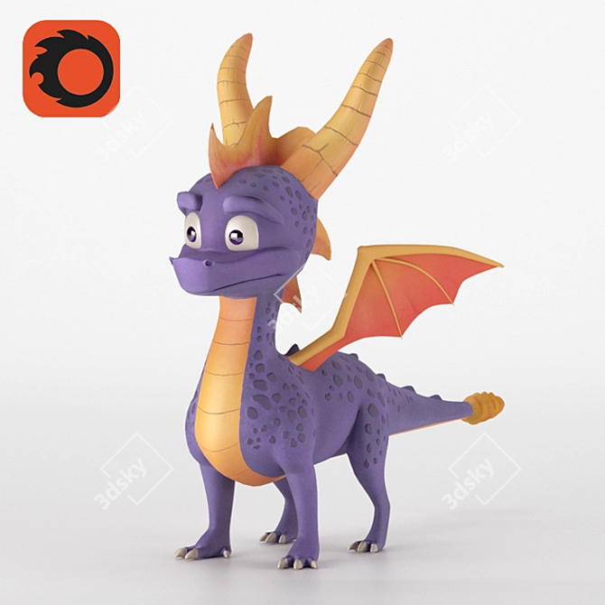 Spyro Dragon: Beloved Game Character 3D model image 1