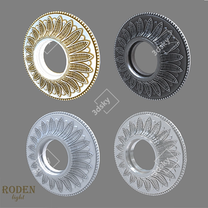 RODEN-light RD-020: Sleek Built-in Plaster Lamp 3D model image 1