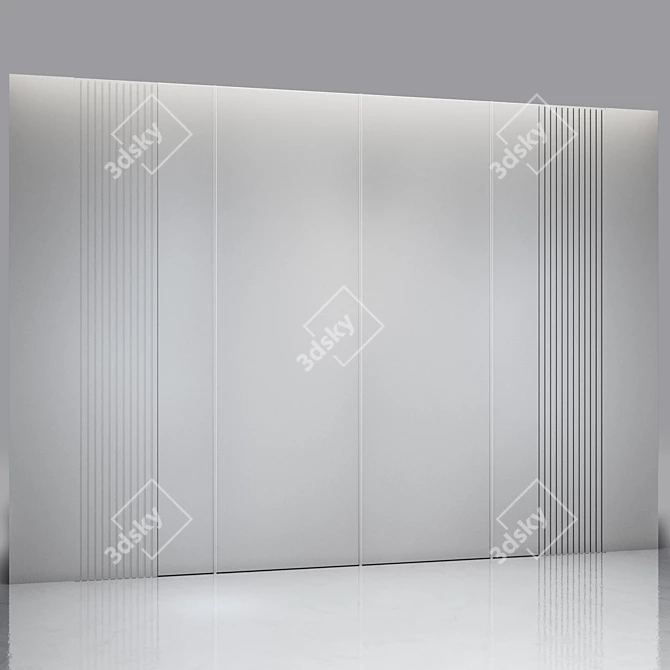 Modern Wall Panel for Stylish Interiors 3D model image 2