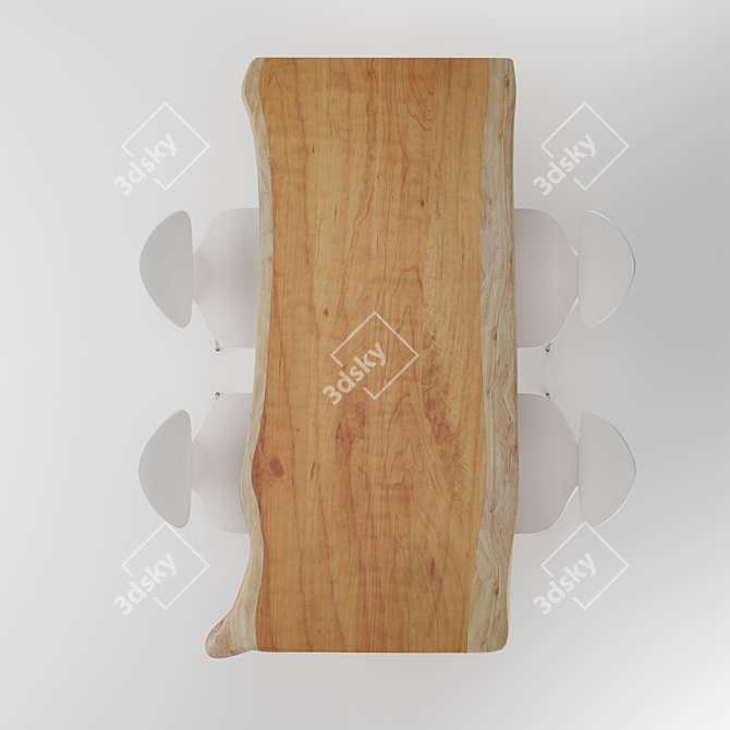 Elegant Dining Table 02 3D model image 4