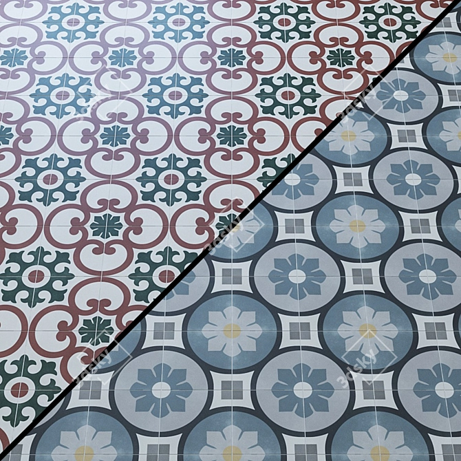 ARUBA: Stylish Ceramic Tiles 3D model image 1