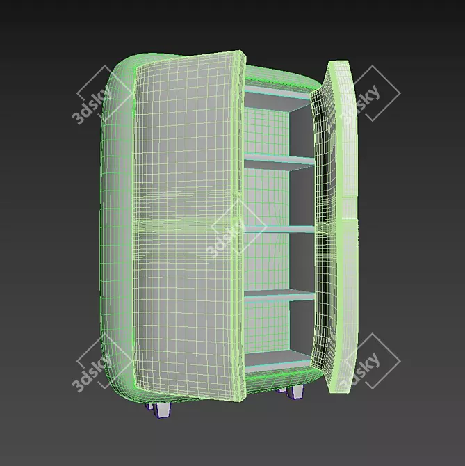 Modern Maarten Baas Carapace Cupboard 3D model image 4