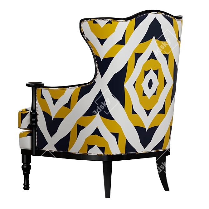 Elegant Glenwood Wooden Chair 3D model image 4