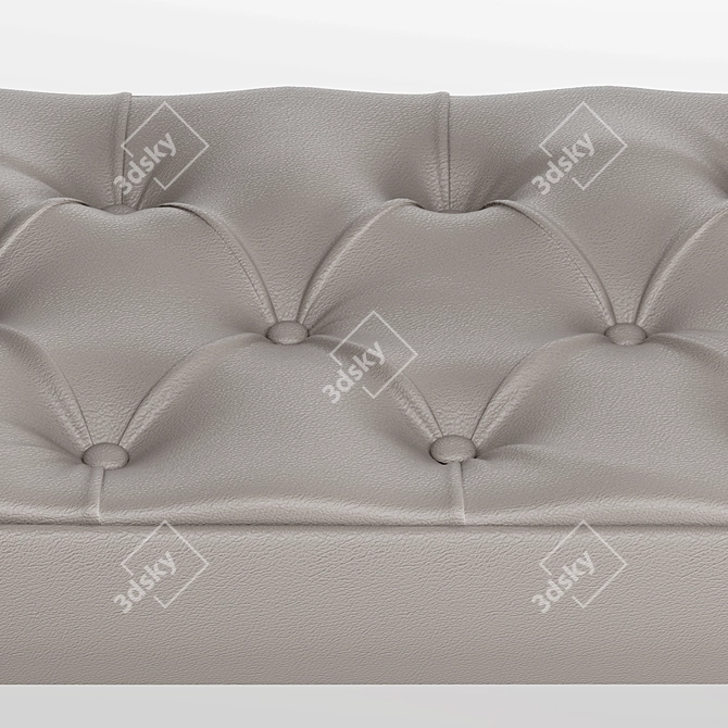 Luxury Bed Bench with Tufted Upholstery 3D model image 2