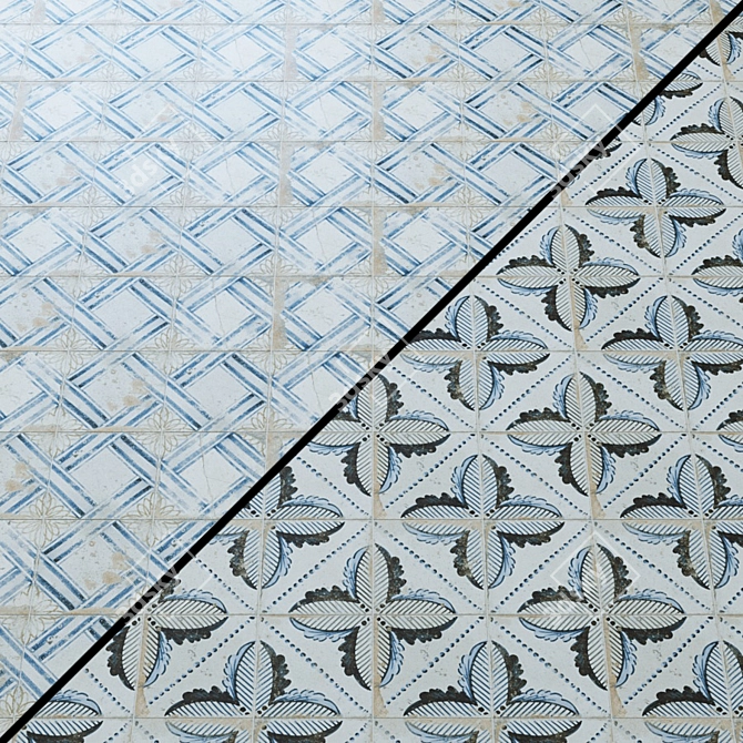 Rustic Charm Tiles 3D model image 2