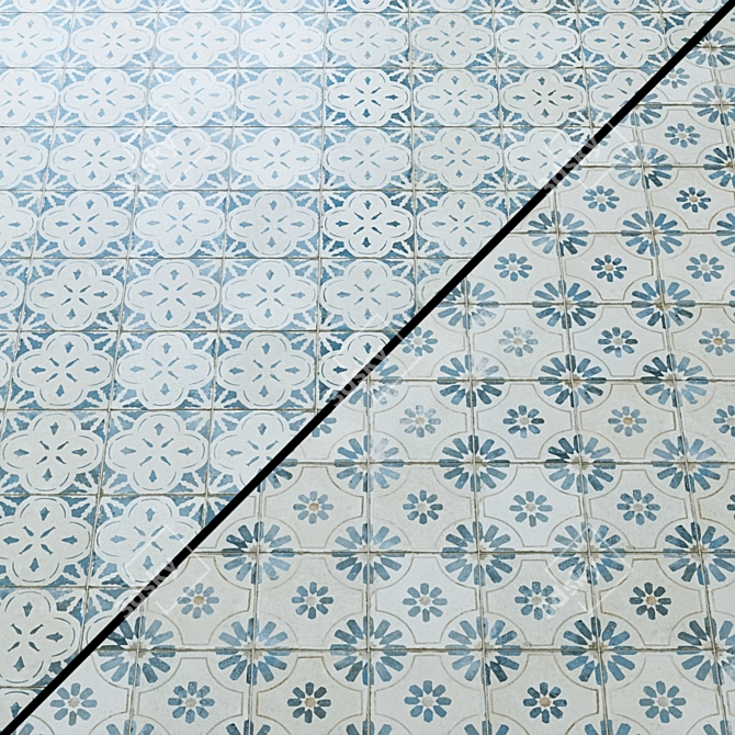 Vintage-inspired Ceramic Tiles: FS Blume & Aurora Collection 3D model image 3