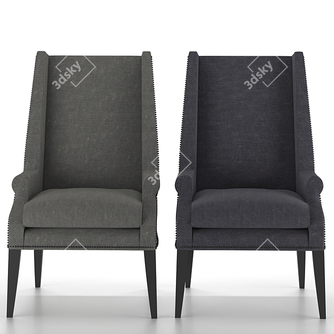 Stylish Arm Chair: Model Variety 3D model image 1