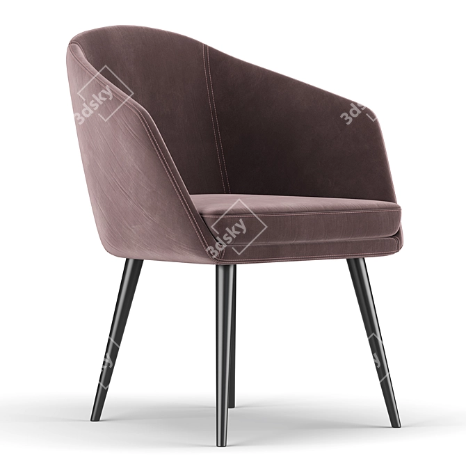 Sophie Upholstered Accent Chair 3D model image 1