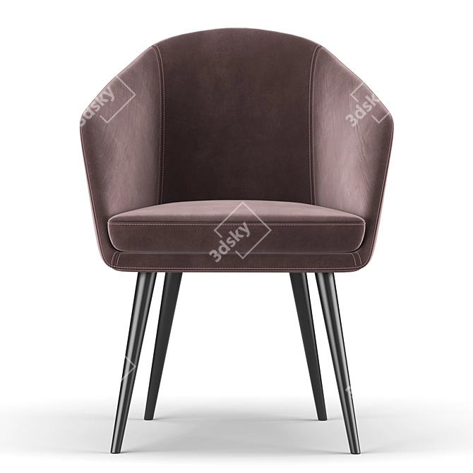 Sophie Upholstered Accent Chair 3D model image 2