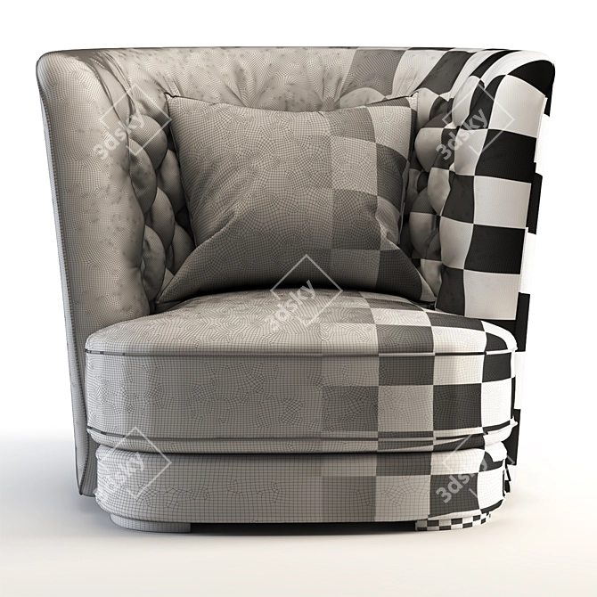 Elegant Vittoria Greppi Chester Armchair 3D model image 4