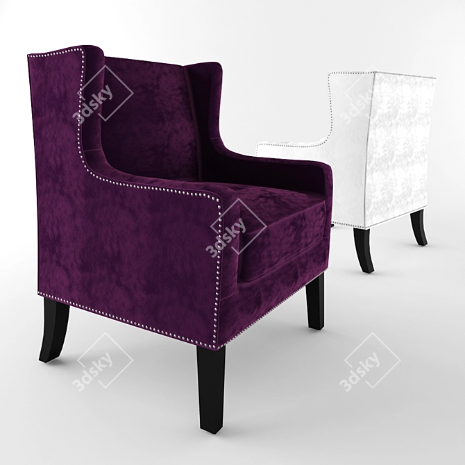 Modern Elegance: Allis Armchair 3D model image 1