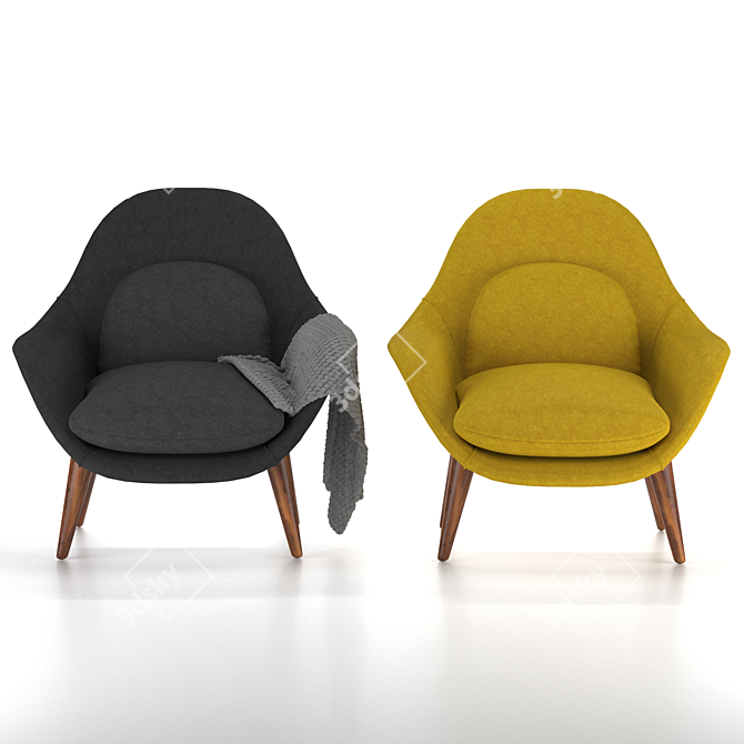 Stylish Armchair for Modern Living 3D model image 1