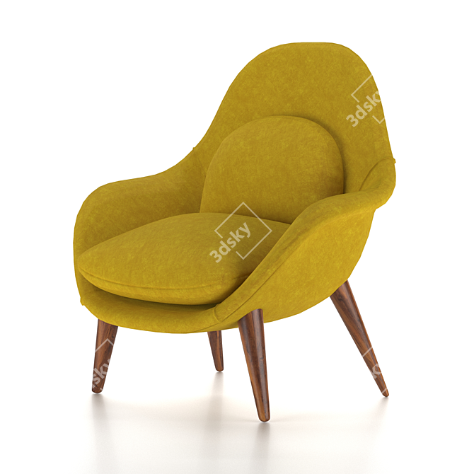 Stylish Armchair for Modern Living 3D model image 3