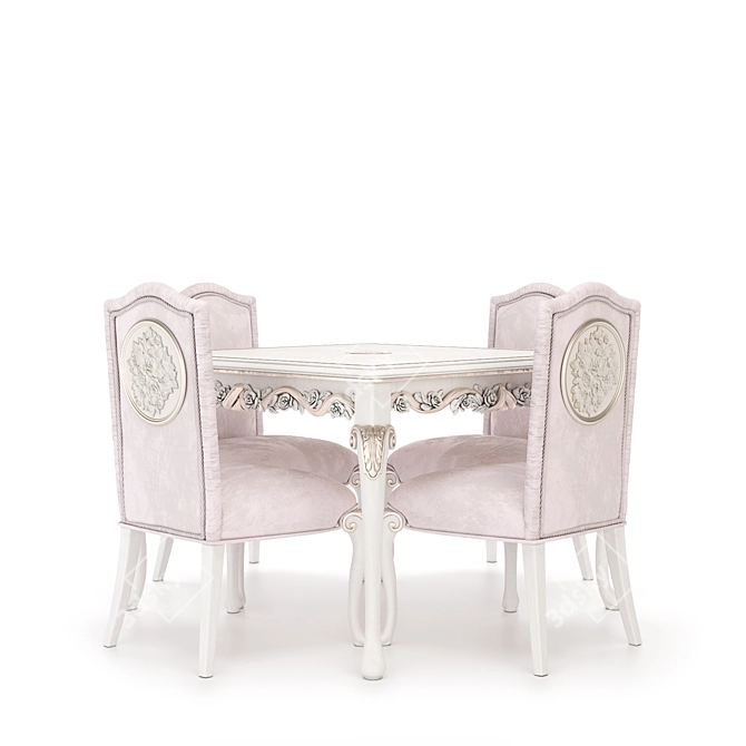 Handcrafted Nicole Romano Home Dining Set 3D model image 2